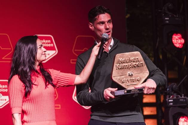 CUIJK , 15-05-2024 , Inspyrium, season 2023 2024 , Dutch Football Keuken Kampioen Divisie. Willem II keeper Joshua Smits Beste Keeper winnaar Gouden Kampioensschild seizoen 2023 2024 , KKD Kampioensdiner 2023 2024  x25240308x Copyright: