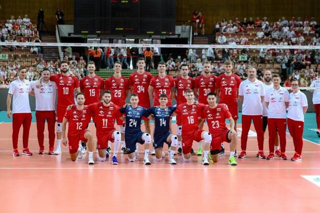 KATOWICE 15.05.2024 MECZ TOWARZYSKI SIATKOWKA: POLSKA - NIEMCY --- INTERNATIONAL VOLLEYBALL FRIENDLY MATCH: POLAND - GERMANY N Z REPREZENTACJA POLSKI POLISH VOLLEYBALL TEAM GRUPOWE FOT. PAWEL PIOTROWSKI 400mm.pl NEWSPIX.PL --- Newspix.pl POLAND OUT!  20240515PAP044