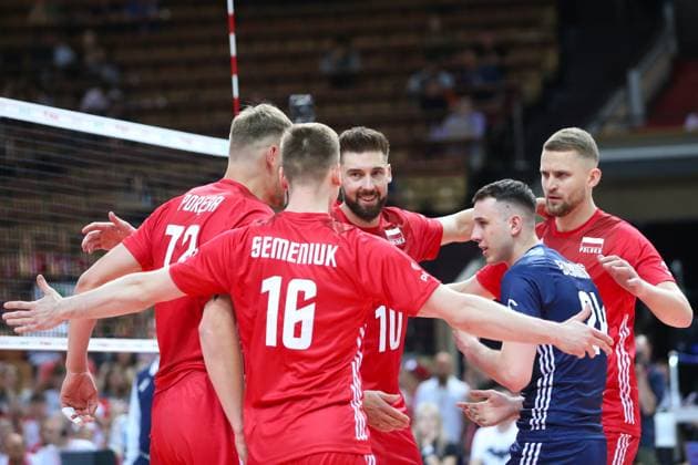 KATOWICE 15.05.2024 MECZ TOWARZYSKI REPREZENTACJI SIATKARZY: POLSKA - NIEMCY --- MENS VOLLEYBALL FRIENDLY MATCH POLAND - GERMANY IN KATOWICE BARTOSZ BEDNORZ KAMIL SZYMURA BARTLOMIEJ BOLADZ FOT. ANNA KLEPACZKO FOTOPYK NEWSPIX.PL --- Newspix.pl POLAND OUT!  240515LUM124