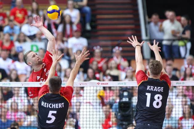 KATOWICE 15.05.2024 MECZ TOWARZYSKI REPREZENTACJI SIATKARZY: POLSKA - NIEMCY --- MENS VOLLEYBALL FRIENDLY MATCH POLAND - GERMANY IN KATOWICE BARTLOMIEJ BOLADZ FOT. ANNA KLEPACZKO FOTOPYK NEWSPIX.PL --- Newspix.pl POLAND OUT!  240515LUM138