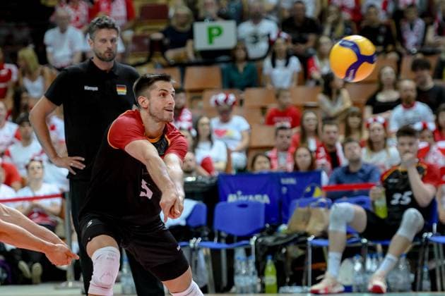 KATOWICE 15.05.2024 MECZ TOWARZYSKI SIATKOWKA: POLSKA - NIEMCY --- INTERNATIONAL VOLLEYBALL FRIENDLY MATCH: POLAND - GERMANY N Z MORITZ REICHERT FOT. PAWEL PIOTROWSKI 400mm.pl NEWSPIX.PL --- Newspix.pl POLAND OUT!  20240515PAP011