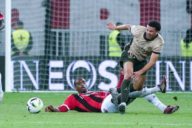 Pablo Rosario (OGC Nice) - Warren ZaÃ¯re-Emery (Paris SG) FOOTBALL : OGC Nice vs Paris SG - Ligue 1 Uber Eats - Nice - 15 05 2024 NorbertScanella Panoramic 