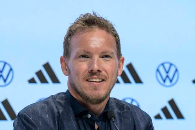 Bundestrainer Julian Nagelsmann, Pressekonferenz - PK zum Kader, UEFA EURO, EM, Europameisterschaft,Fussball 2024 Vorstellung Bekanntgabe des Kaders fuer die EM, Berlin, 16.05.2024, Copyright: HMBxMedia UwexKoch