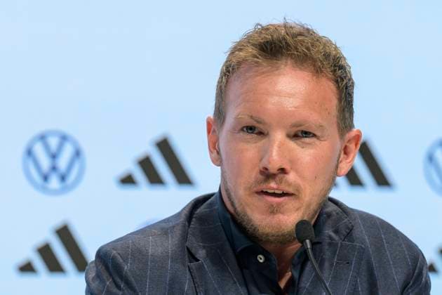 Bundestrainer Julian Nagelsmann, Pressekonferenz - PK zum Kader, UEFA EURO, EM, Europameisterschaft,Fussball 2024 Vorstellung Bekanntgabe des Kaders fuer die EM, Berlin, 16.05.2024, Copyright: HMBxMedia UwexKoch