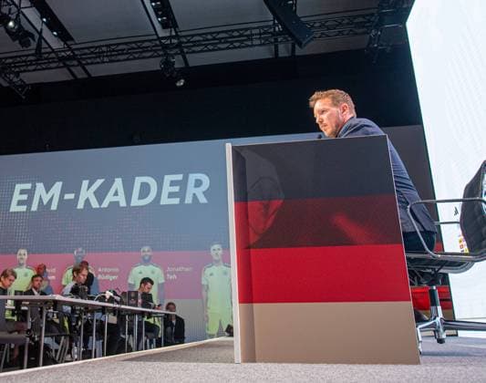 Fussball, Herren, Saison 2023 2024, Nationalmannschaft, Pressekonferenz zur Bekanntgabe des Kaders für die Europameisterschaft, Bundestrainer Julian Nagelsmann (Deutschland), 16.05. 2024, Copyright: xSebastianxRäppold MatthiasxKochx