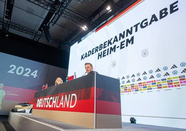 Fussball, Herren, Saison 2023 2024, Nationalmannschaft, Pressekonferenz zur Bekanntgabe des Kaders für die Europameisterschaft, Bundestrainer Julian Nagelsmann (Deutschland), 16.05. 2024, Copyright: xSebastianxRäppold MatthiasxKochx