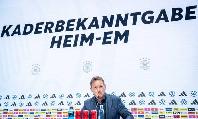Pressekonferenz Deutsche Nationalmannschaf; Berlin, 16.05.2024 Julian Nagelsmann (Trainer Deutschland) Pressekonferenz Deutsche Nationalmannschaft, DRIVE Volkswagen Group Forum, Berlin 16.05.2024 Copyright: xBEAUTIFULxSPORTS LucianoxLimax