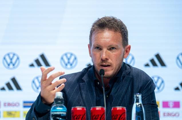 Fussball, Herren, Saison 2023 2024, Nationalmannschaft, Pressekonferenz zur Bekanntgabe des Kaders für die Europameisterschaft, Bundestrainer Julian Nagelsmann (Deutschland), 16.05. 2024, Copyright: xSebastianxRäppold MatthiasxKochx