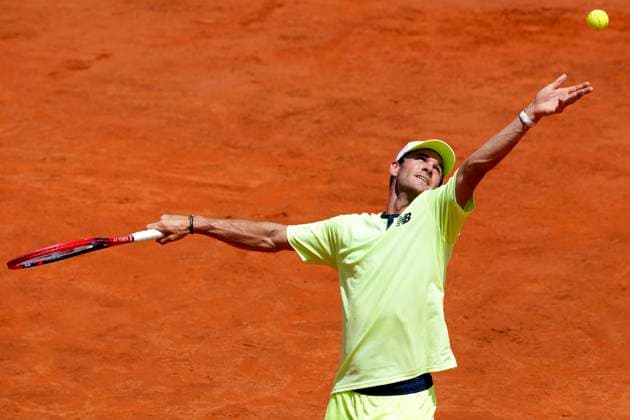 Tommy Paul of United States in action during the match against Hubert Hurkacz of Poland at the Internazionali BNL d Italia 2024 tennis tournament at Foro Italico in Rome, Italy on May 16, 2024. antoniettaxbaldassarre