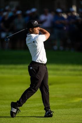 240516 Xander Schauffele of USA during the first round of the 2024 PGA, Golf Herren Championship Golf Tournament on May 16, 2024 in Louisville. Photo: Petter Arvidson BILDBYRAN kod PA PA0809 golf pga championship 1 bbeng Copyright: PETTERxARVIDSON BB240516PA007