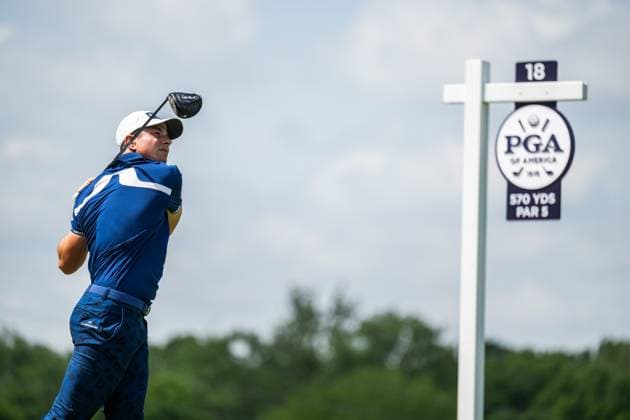 240516 Viktor Hovland of Norway during the first round of the 2024 PGA, Golf Herren Championship Golf Tournament on May 16, 2024 in Louisville. Photo: Petter Arvidson BILDBYRAN kod PA PA0809 golf pga championship 1 bbeng Copyright: PETTERxARVIDSON BB240516PA093