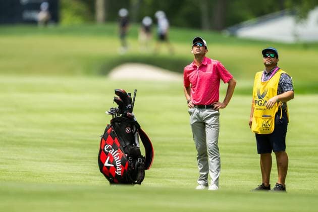 240516 Alexander Björk of Sweden during the first round of the 2024 PGA, Golf Herren Championship Golf Tournament on May 16, 2024 in Louisville. Photo: Petter Arvidson BILDBYRAN kod PA PA0809 golf pga championship 1 bbeng Copyright: PETTERxARVIDSON BB240516PA103