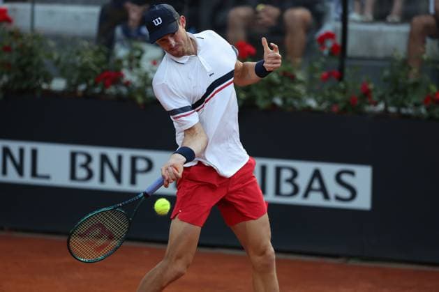 Rome, Italy 16.05.2024: S. TSITSIPAS (GRE) VS N.JARRY (CHI) during Internazionali BNL 2024 MenÃ¢& x80;& x99;s ATP, Tennis Herren 1000 Open tennis tournament in Rome at Grand Stand Arena .  Copyright: xMarcoxIacobucci IPAxSportx xipa-x xx IPA_46147758 IPA_Agency_IPA46147758