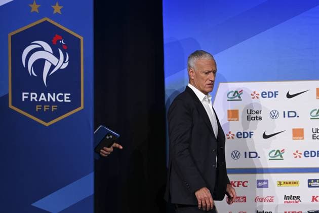 EURO 2024, Frankreich, Nationaltrainer Deschamps verkündet EM-Kader in Paris ConfÃ rence de presse de Didier Deschamps pour l™annonce de la liste des Bleus sÃ lectionnÃ s Ã l™Euro 2024. FOOTBALL : Conference de presse de Didier Deschamps pour l annonce de la liste des Bleus selectionnes a l Euro 2024 - 16 05 2024 MichaelBaucher Panoramic 