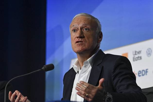 EURO 2024, Frankreich, Nationaltrainer Deschamps verkündet EM-Kader in Paris ConfÃ rence de presse de Didier Deschamps pour l™annonce de la liste des Bleus sÃ lectionnÃ s Ã l™Euro 2024. FOOTBALL : Conference de presse de Didier Deschamps pour l annonce de la liste des Bleus selectionnes a l Euro 2024 - 16 05 2024 MichaelBaucher Panoramic 