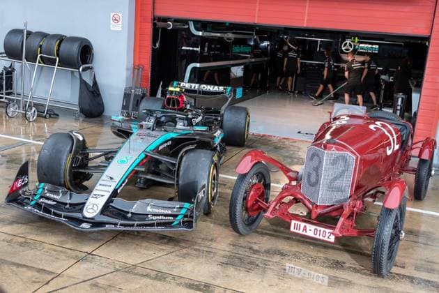 F1 GP Imola Italien Donnerstag, 16.05.2024 Mercedes-AMG Petronas F1 Team; F1 GP Imola Italien Donnerstag, 16.05.2024 Copyright: xBEAUTIFULxSPORTS Erlhofx