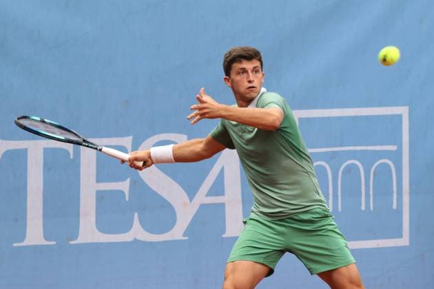 Luca Nardi (Italy) during the match againts Jeffrey John Wolf (U.S.A.) during 2024 Piemonte Open Intesa San Paolo, International Tennis match in Turin, Italy, May 16 2024  Copyright: xClaudioxBenedetto IPAxSportx xipx xx IPA_46155905 IPA_Agency_IPA46155905