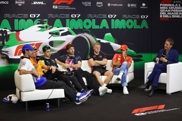 Driver press conference, PK, Pressekonferenz FORMULA 1 MSC CRUISES GRAN PREMIO DEL MADE IN ITALY E DELL EMILIA-ROMAGNA 2 Autodromo Enzo e Dino Ferrari, Imola (BO) Italy during FORMULA 1 MSC CRUISES GRAN PREMIO DELL EMILIA-ROMAGNA 2024 - Free Practice 1 and 2, Formula 1 Championship in Imola, Italy, May 17 2024  Copyright: xAlessioxDexMarco IPAxSportx xipax xx IPA_46171138 IPA_Agency_IPA46171138
