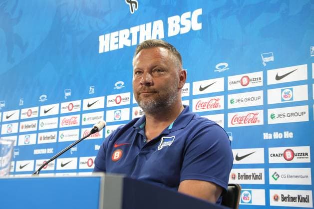 DEU, DFL, 2. FBL, Hertha BSC , PK, 17.05.2024, Hertha BSC Geschaeftsstelle, Berlin, DEU, DFL, 2. FBL, Hertha BSC , PK, im Bild Cheftrainer Pal Dardai (Hertha BSC Berlin) DFL - regulations prohibit any use of Photographs as image sequences and or quasi-video Foto: Juergen Engler nordphoto GmbH