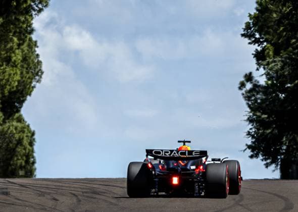 IMOLA - Max Verstappen (Red Bull Racing) during the first free practice on the circuit in the run-up to the Emilia-Romagna Grand Prix. ANP REMKO DE WAAL xVIxANPxSportx xxANPxIVx 498722970 originalFilename: 498722970.jpg