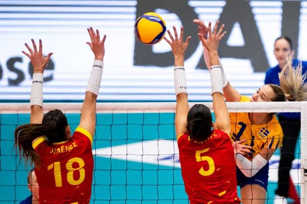 240517 Alexandra Lazic of Sweden during the European Golden League volleyball match between Sweden and Spain on May 17, 2024 in Lund. Photo: Avdo Bilkanovic BILDBYRAN COP 115 AB0270 volleyboll volleyball european golden league sverige spanien spain sweden dam bbeng Copyright: AVDOxBILKANOVIC BB240517AB014