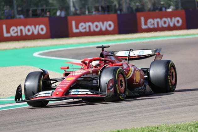 17th May 2024; Autodromo Enzo e Dino Ferrari, Imola, Italy; FIA Formula 1 Emilia Romagna Grand Prix 2024; Free Practice Day; Charles Leclerc of Ferrari though the chicane  ActionPlus12643203 NaFoto