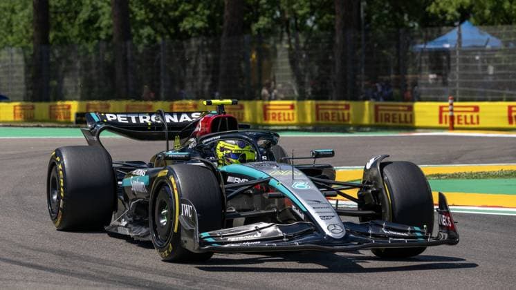 Imola, Italy: NoöÃ‚Â°44 Lewis Hamilton GBR Mercedes AMG PETRONAS Formula One Team during FORMULA 1 MSC CRUISES GRAN PREMIO DELL EMILIA-ROMAGNA 2024 - Free Practice 1 and 2, Formula 1 Championship in Imola, Italy, May 17 2024 Formula 1 Championship - FORMULA 1 MSC CRUISES GRAN PREMIO DELL EMILIA-ROMAGNA 2024 - Free Practice 1 and 2  - ZUMAp169 20240517_zsa_p169_843 Copyright: xOttoxMoretti IPAxSportx