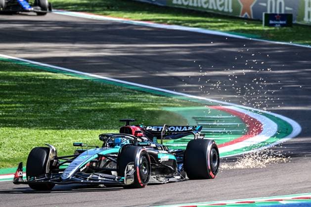 Imola, Italy: George Russell Mercedes Grand Prix Ltd Mercedes-AMG PETRONAS Formula One Team during FORMULA 1 MSC CRUISES GRAN PREMIO DELL EMILIA-ROMAGNA 2024 - Free Practice 2, Formula 1 Championship in Imola, Italy, May 17 2024 Formula 1 Championship - FORMULA 1 MSC CRUISES GRAN PREMIO DELL EMILIA-ROMAGNA 2024 - Free Practice 2  - ZUMAp169 20240517_zsa_p169_877 Copyright: xAlessioxMarini IPAxSportx