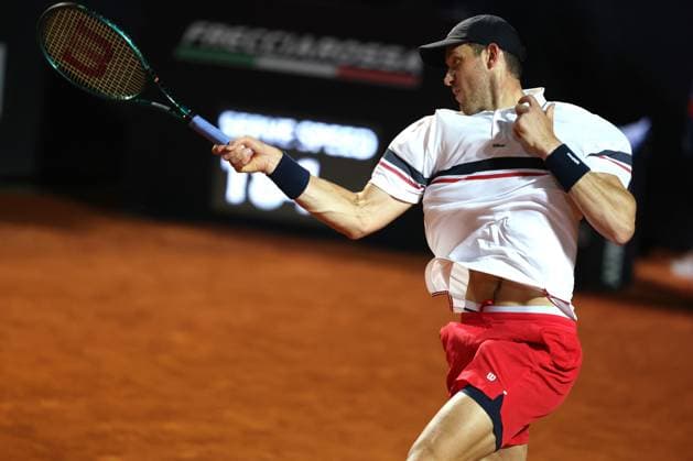 Rome, Italy 17.05.2024: NICOLAS JERRY CHILE VS Tommy Paul USA during Internazionali BNL 2024 menÃ¢& x80;& x99;s ATP, Tennis Herren 1000 Open tennis tournament in Rome Center Court.  Copyright: xMarcoxIacobucci IPAxSportx xipa-x xx IPA_46193336 IPA_Agency_IPA46193336