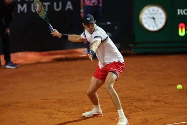 International Tennis match - Internazionali BNL d Italia Rome, Italy 17.05.2024: NICOLAS JERRY CHILE VS Tommy Paul USA during Internazionali BNL 2024 menÃ¢& x80;& x99;s ATP, Tennis Herren 1000 Open tennis tournament in Rome Center Court. Rome Italy  Copyright: xIPAxSport ABACAx