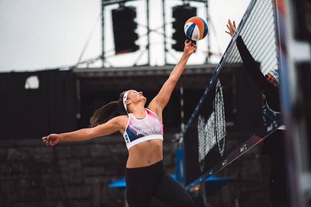 Beachvolleyball Frauen German Beach Tour 2024 Tourstop Düsseldorf 17.05.2024 Isabel Schneider Stadt Sportstätte Bundesland Deutschland