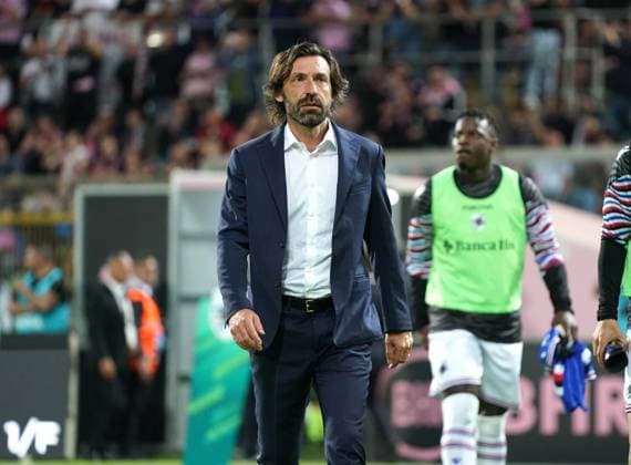 Fußball, Serie B Playoffs, FC Palermo - Sampdoria Genua Palermo v Sampdoria - Serie B Playoffs Andrea Pirlo, head coach of UC Sampdoria, is watching the Play-off Serie B BKT match between Palermo FC and UC Sampdoria in Palermo, Italy, on May 17, 2024 Palermo Italy  Copyright: xGabrielexMaricchiolox originalFilename:maricchiolo-palermof240517_npJSb.jpg