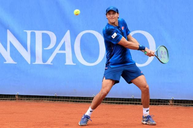 Luciano Darderi (Italy) during the match againts Matteo Arnaldi (Italy) during 2024 Piemonte Open Intesa San Paolo, International Tennis match in Turin, Italy, May 18 2024  Copyright: xClaudioxBenedetto IPAxSportx xipx xx IPA_46227081 IPA_Agency_IPA46227081