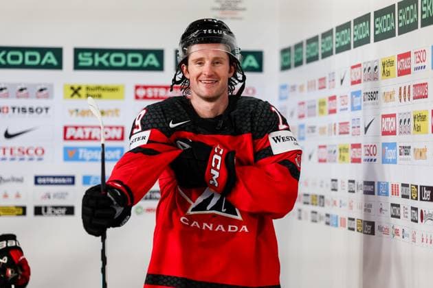 Ice hockey, Eishockey - IIHF WC 2024 PRAGUE,CZECH REPUBLIC,18.MAY.24 - ICE HOCKEY - IIHF Ice Hockey World Championship, WM, Weltmeisterschaft 2024, group stage, Canada vs Finland. Image shows Jared McCann (CAN).  GEPAxpictures xDanielxGoetzhaber