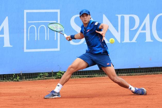 International Tennis match - 2024 Piemonte Open Intesa San Paolo Luciano Darderi (Italy) during the match againts Matteo Arnaldi (Italy) during 2024 Piemonte Open Intesa San Paolo, International Tennis match in Turin, Italy, May 18 2024 Turin Italy  Copyright: xIPAxSport ABACAx