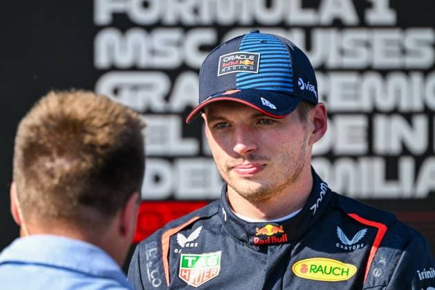 Imola, Italy: Max Verstappen Red Bull Racing Limited Oracle Red Bull Racing at the Pole Position ceremony during FORMULA 1 MSC CRUISES GRAN PREMIO DELL EMILIA-ROMAGNA 2024 - Free Practice 3 and Qualifying, Formula 1 Championship in Imola, Italy, May 18 2024 Formula 1 Championship - FORMULA 1 MSC CRUISES GRAN PREMIO DELL EMILIA-ROMAGNA 2024 - Free Practice 3 and Qualifying  - ZUMAp169 20240518_zsa_p169_1352 Copyright: xAlessioxMarini IPAxSportx