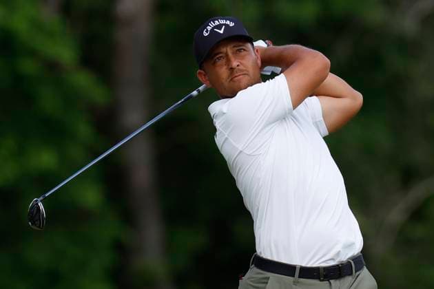 LOUISVILLE, KY - MAY 18: Xander Schauffele during the third round of the PGA, Golf Herren Championship, May 18, 2024, at Valhalla Golf Club in Louisville, Kentucky.(Photo by Matthew Maxey Icon Sportswire) GOLF: MAY 18 PGA Championship EDITORIAL USE ONLY Icon240518001