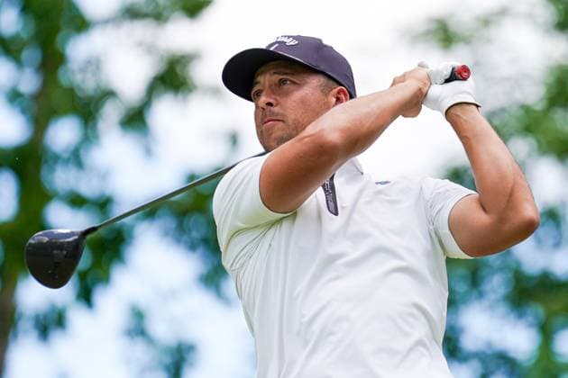 May 18, 2024, Louisville, Kentucky, USA: Xander Schauffele tees off the 2nd tee during the third round of the 2024 PGA, Golf Herren Championship at Valhalla Golf Club. Louisville USA - ZUMAw109 20240518_fap_w109_040 Copyright: xDebbyxWongx