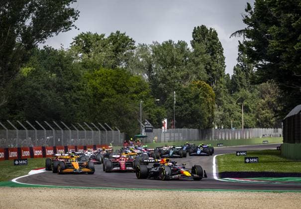 IMOLA - Max Verstappen (Red Bull Racing) in the lead during the Grand Prix of Emilia-Romagna at the Autodromo Enzo e Dino Ferrari circuit in Imola. ANP REMKO DE WAAL xVIxANPxSportx xxANPxIVx 498944101 originalFilename: 498944101.jpg