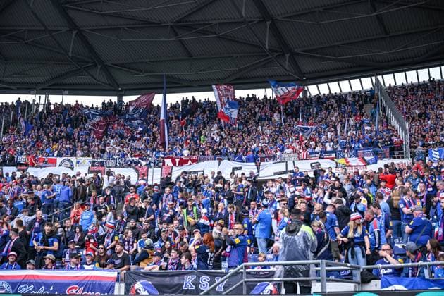 19.05.2024, Fussball, 2. Bundesliga, 34. Spieltag Saison 2023 2024, Hannover 96 - Holstein Kiel, Fans Holstein Kiel xRHR-FOTO TKx