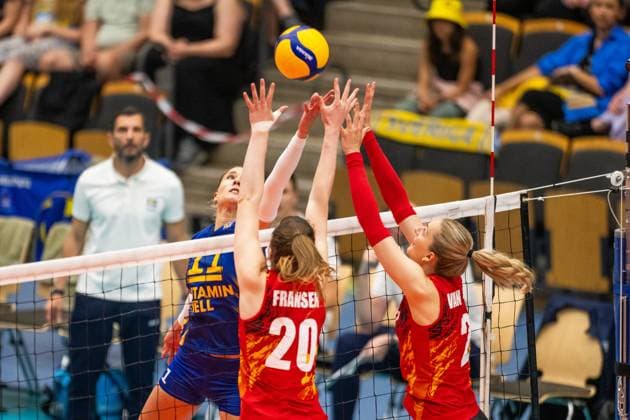 240519 Alexandra Lazic of Sweden during the European Golden League between Sweden and Belgium on May 19, 2024 in Lund. Photo: Avdo Bilkanovic BILDBYRAN COP 115 AB0272 volleyboll volleyball european golden league sverige belgium sweden dam bbeng Copyright: AVDOxBILKANOVIC BB240519AB074