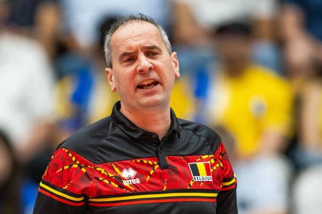 240519 Head coach Kris Vansnick of Belgium during the European Golden League between Sweden and Belgium on May 19, 2024 in Lund. Photo: Avdo Bilkanovic BILDBYRAN COP 115 AB0272 volleyboll volleyball european golden league sverige belgium sweden dam bbeng Coach Copyright: AVDOxBILKANOVIC BB240519AB077
