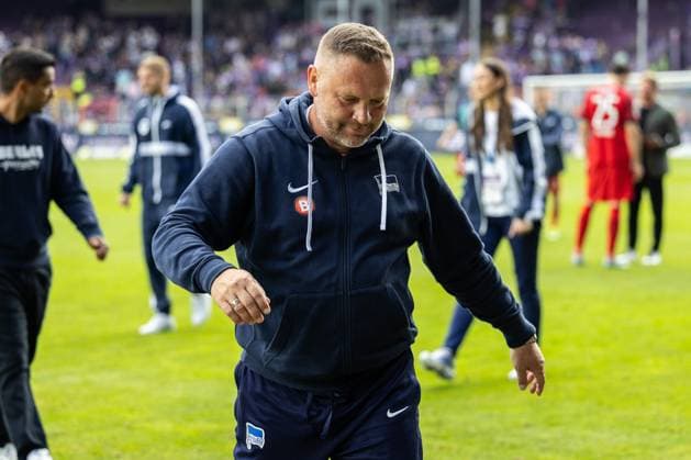 VfL Osnabrück vs. Hertha BSC; Osnabrück, 19.05.2024 Pal Dardai (Trainer Hertha BSC Berlin) 2. Fußball Bundesliga 34. Spieltag: VfL Osnabrück vs. Hertha BSC, Stadion Bremer Brücke am 19.05.2024. DFB DFL REGULATIONS PROHIBIT ANY USE OF PHOTOGRAPHS AS IMAGE SEQUENCES AND OR QUASI-VIDEO.