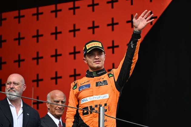 Formel 1 Grand Prix Emilia Romagna 2024 19.05.2024, Autodromo Enzo e Dino Ferrari, Imola, Formel 1 Grand Prix Emilia Romagna 2024 ,im Bild Podium: 2.Platz für Lando Norris (GBR), McLaren F1 Team