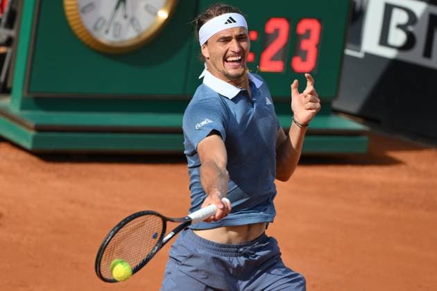 Alexander Zverev of Germany in action during the final match against Nicolas Jarry of Chile at the Internazionali BNL d Italia 2024 tennis tournament at Foro Italico in Rome, Italy on May 19th, 2024. antoniettaxbaldassarre