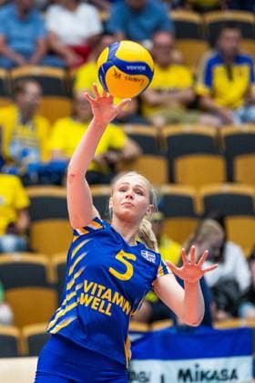 240519 Cecilia Malm of Sweden during the European Golden League between Sweden and Belgium on May 19, 2024 in Lund. Photo: Avdo Bilkanovic BILDBYRAN COP 115 AB0272 volleyboll volleyball european golden league sverige belgium sweden dam bbeng Copyright: AVDOxBILKANOVIC BB240519AB079