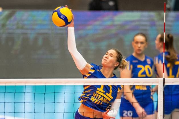 240519 Alexandra Lazic of Sweden during worm-up prior the European Golden League between Sweden and Belgium on May 19, 2024 in Lund. Photo: Avdo Bilkanovic BILDBYRAN COP 115 AB0272 volleyboll volleyball european golden league sverige belgium sweden dam bbeng Copyright: AVDOxBILKANOVIC BB240519AB099