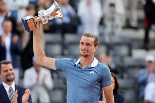 Rome, Italy 19.05.2024: ALEXANDER ZVEREV during the trophy ceremony after defeating NICOLAS JARRY in the mens singles final match of the Internazionali BNL D Italia at Foro Italico in Rome, Italy Center Court.  Copyright: xMarcoxIacobucci IPAxSportx xipa-x xx IPA_46271260 IPA_Agency_IPA46271260