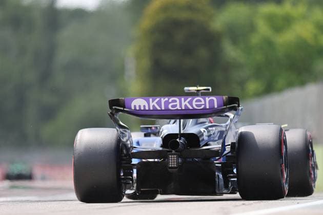 Logan Sargeant of United States and Williams in Aktion, Race, F1 Emilia-Romagna Grand Prix 2024, Autodromo Enzo e Dino Ferrari am 19. May 2024 in Imola, Italy. (Foto von Diogo Cardoso DeFodi Images) Logan Sargeant of United States and Williams in action, Race, F1 Emilia-Romagna Grand Prix 2024, Autodromo Enzo e Dino Ferrari on May 19, 2024 in Imola, Italy. (Photo by Diogo Cardoso DeFodi Images) Defodi-645_f1imo20240518_3701