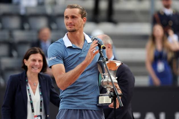 Rome, Italy 19.05.2024: ALEXANDER ZVEREV during the trophy ceremony after defeating NICOLAS JARRY in the mens singles final match of the Internazionali BNL D Italia at Foro Italico in Rome, Italy Center Court.  Copyright: xMarcoxIacobucci IPAxSportx xipa-x xx IPA_46271265 IPA_Agency_IPA46271265